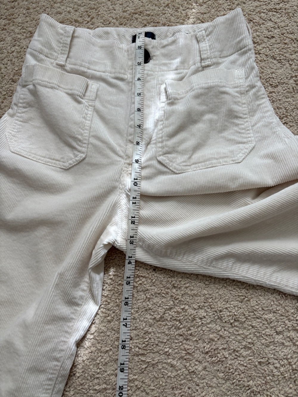 Anthropologie Off-White Wide-Leg Corduroy Jeans - Picture 10 of 14